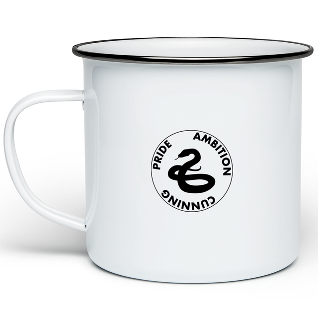 Harry Potter Slytherin House Enamel Mug - White