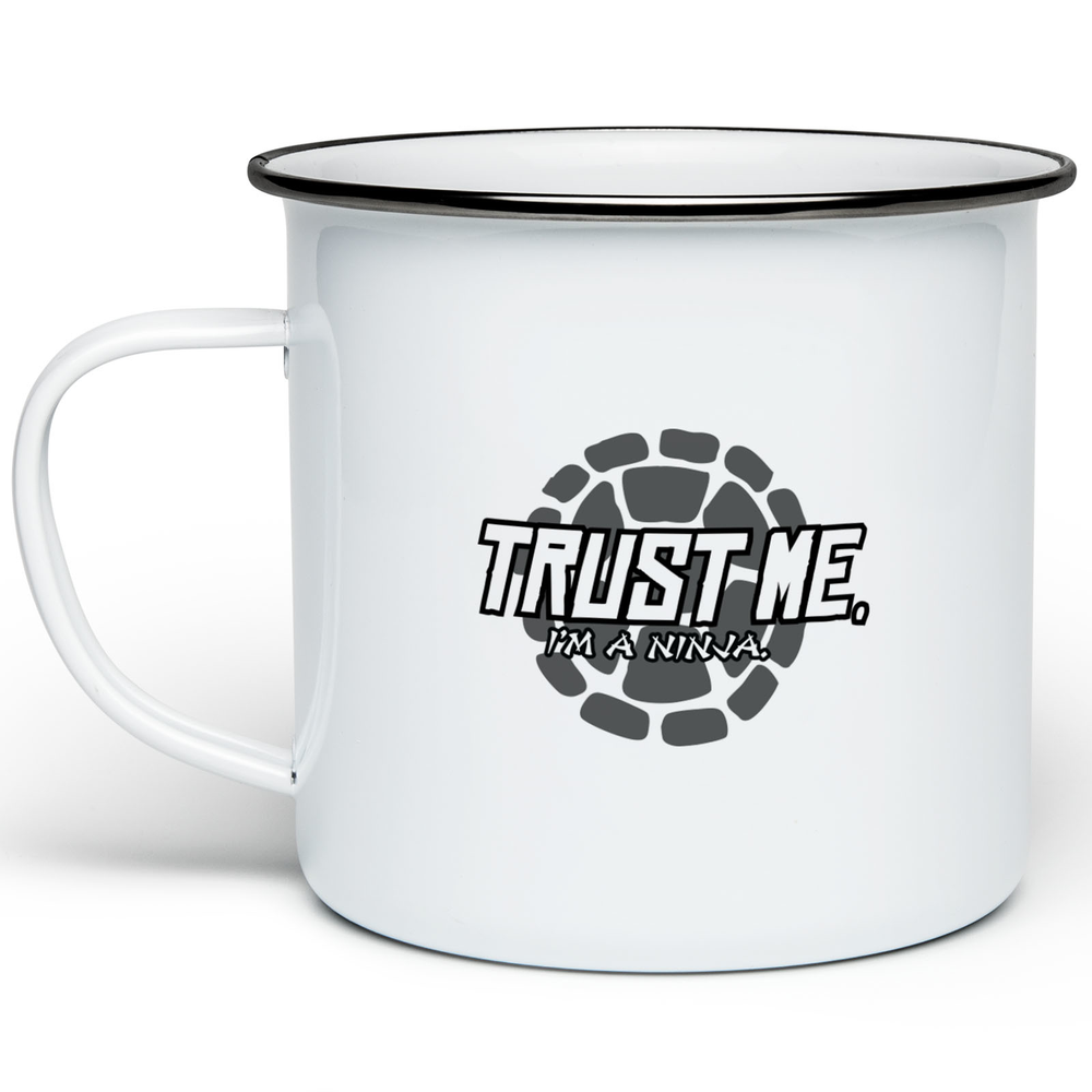 Teenage Mutant Ninja Turtles Trust Me I Am A Ninja Enamel Mug - White Image 1