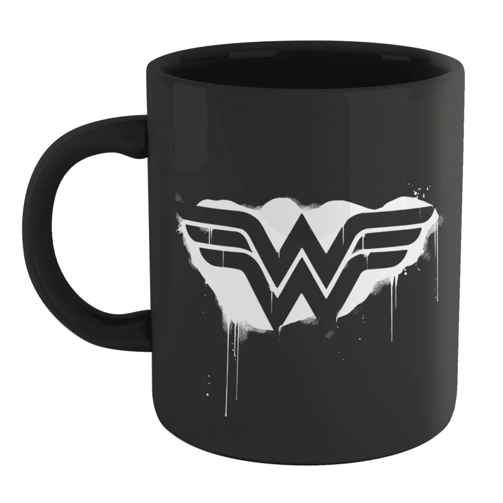 Wonder Woman Graffiti Mug - Black Image 1