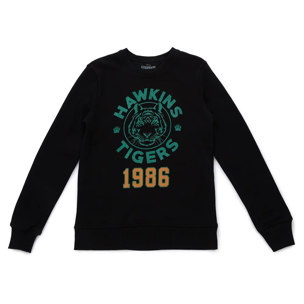 Stranger Things Hawkins Tigers 1986 Sweatshirt - Black - S Image 1
