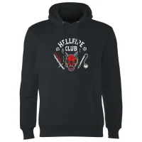 Stranger Things Hellfire Club Vintage Hoodie - Black - undefined undefined