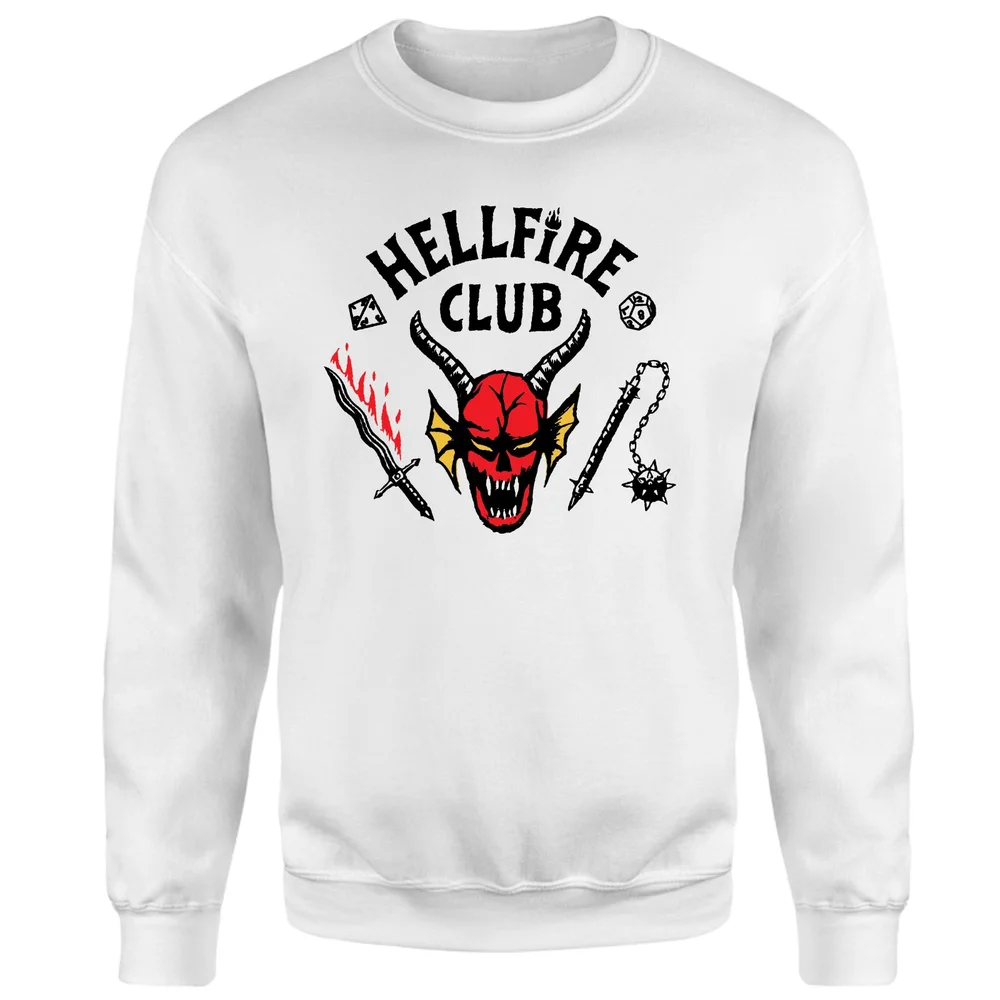 Stranger Things Hellfire Club Sweatshirt - White - S Image 1