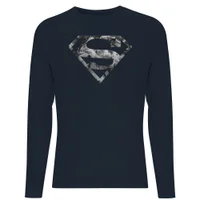 DC Originals Marble Superman Logo Men's Long Sleeve T-Shirt - Navy - undefined undefined