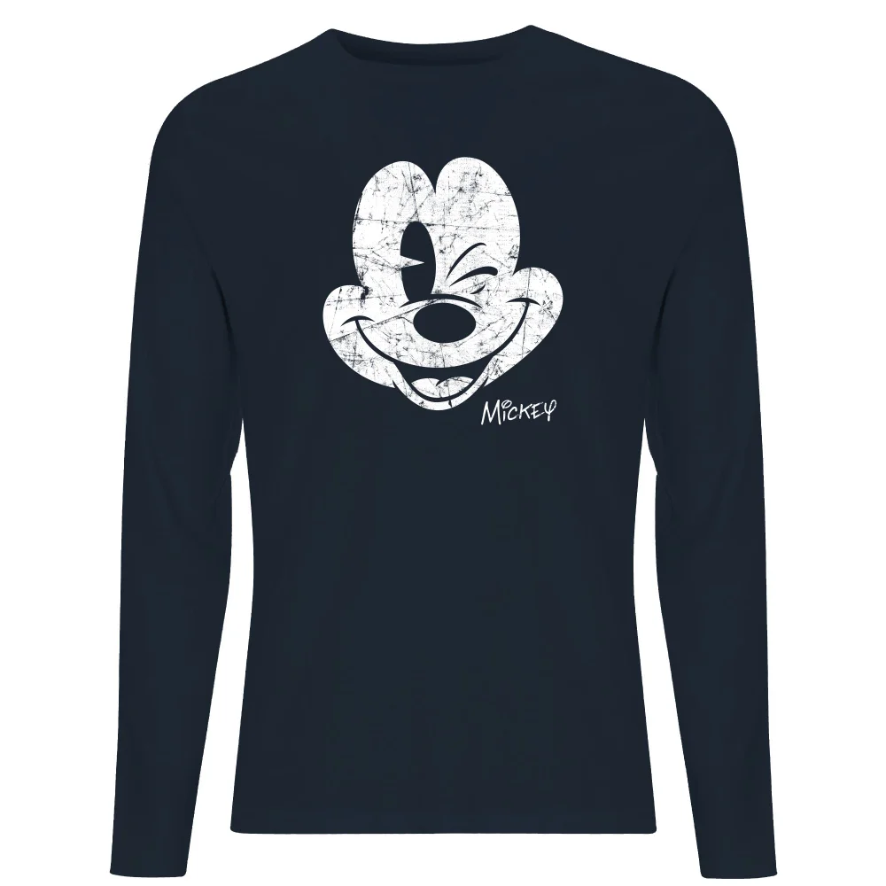 Worn Face Men's Long Sleeve T-Shirt - Navy - XL Image 1