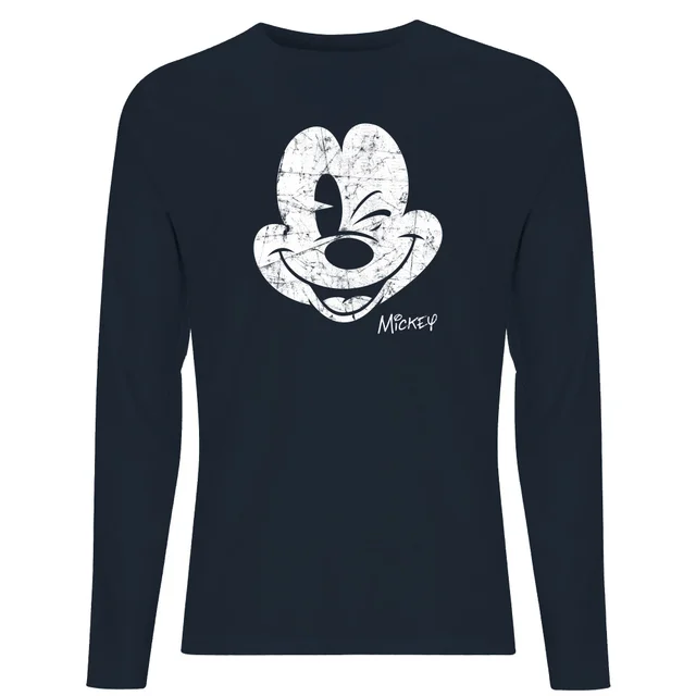 Worn Face Men's Long Sleeve T-Shirt - Navy