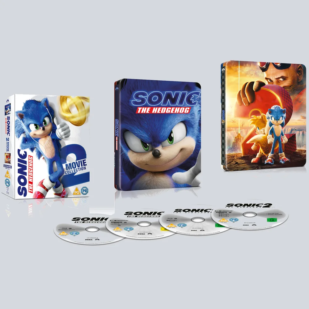 Sonic the Hedgehog Zavvi Exclusive 2 Movie 4K Ultra HD Steelbook Collection (Includes Blu-ray) Image 1