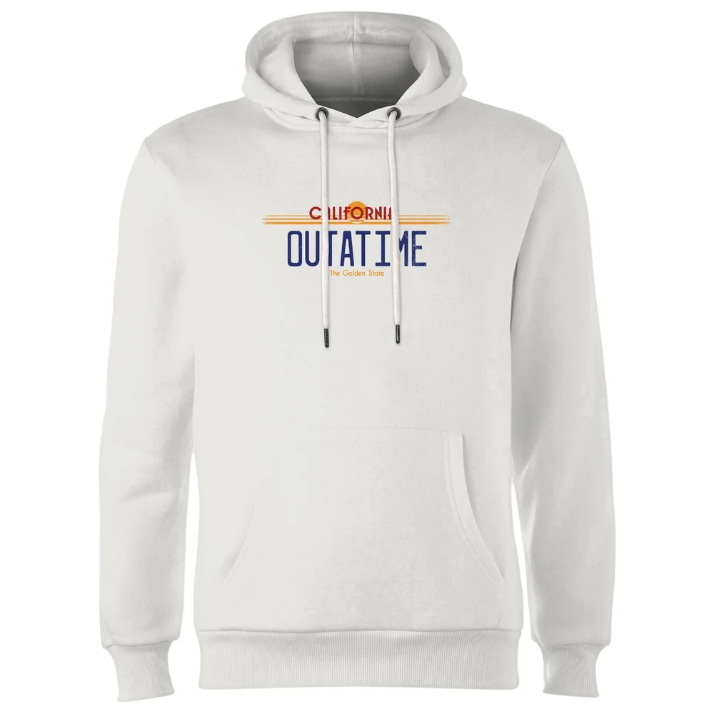 Back To The Future Outatime Plate Hoodie - White - S Image 1