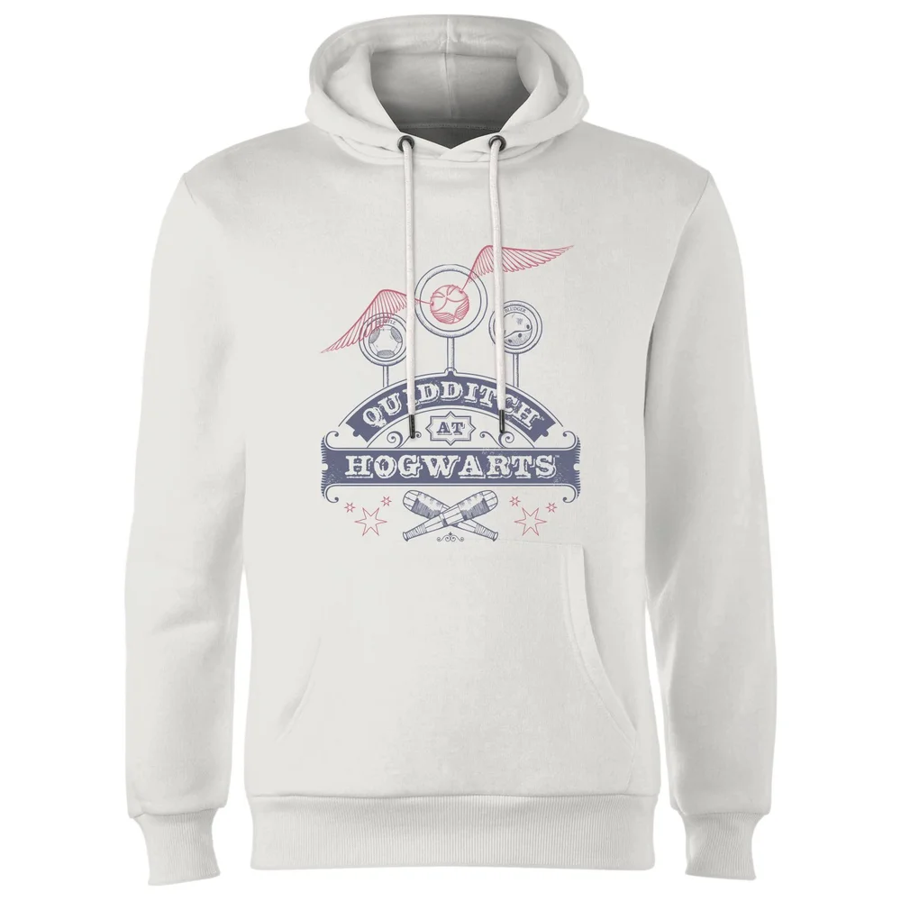Harry Potter Quidditch At Hogwarts Hoodie - White - S Image 1