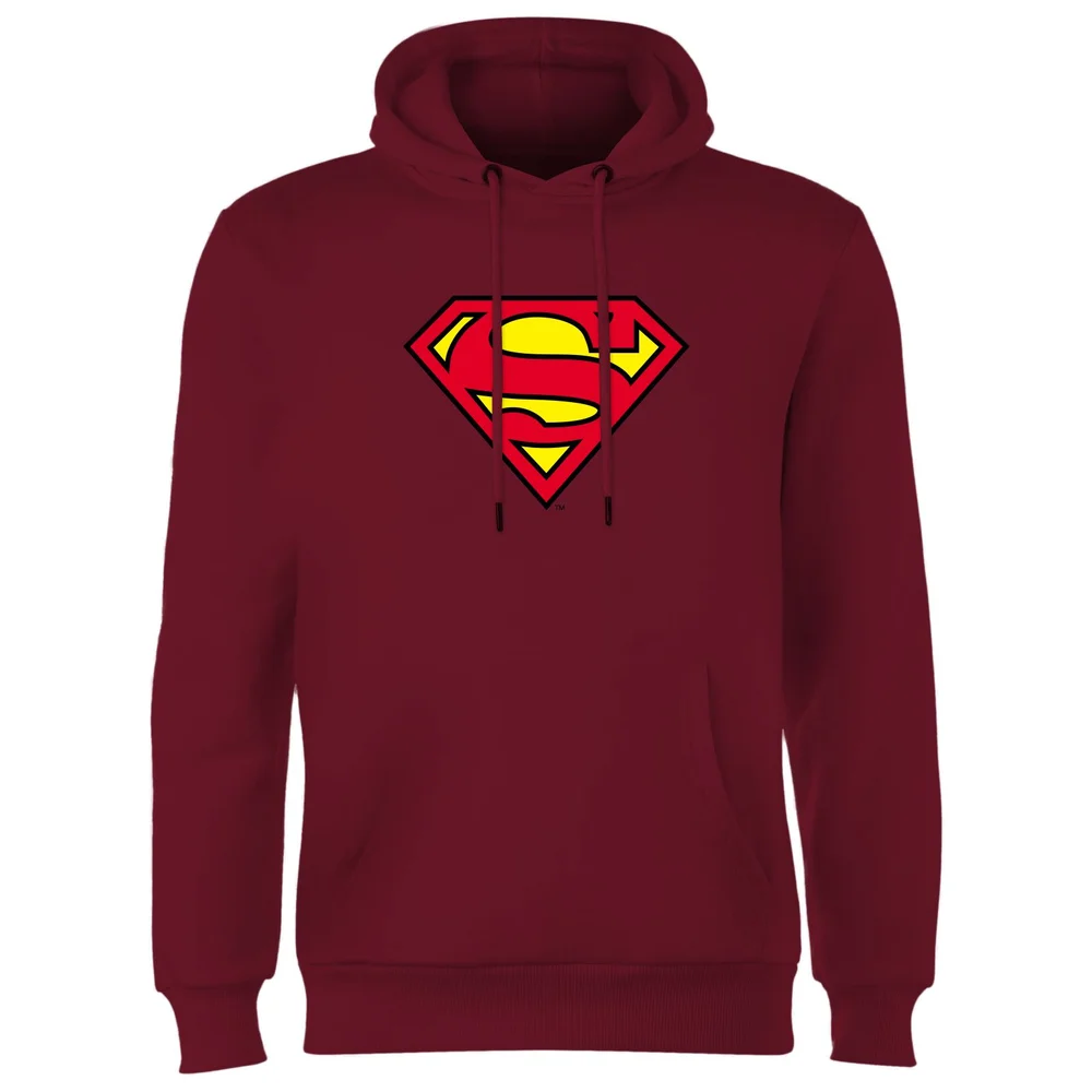 Official Superman Shield Hoodie - Burgundy - S Image 1