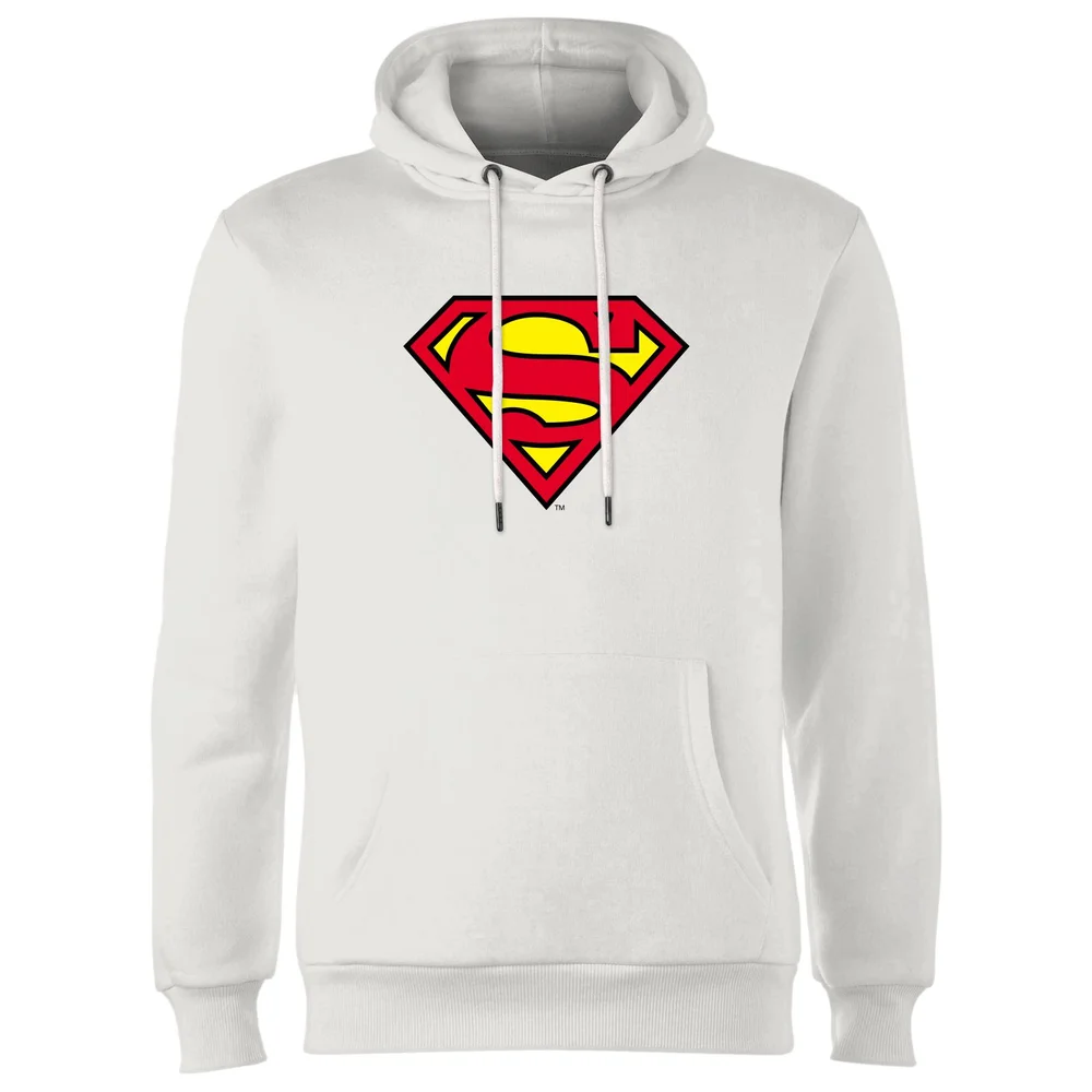 Official Superman Shield Hoodie - White - S Image 1