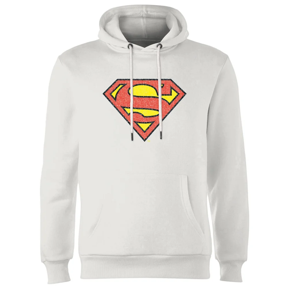 Official Superman Crackle Logo Hoodie - White - S Image 1