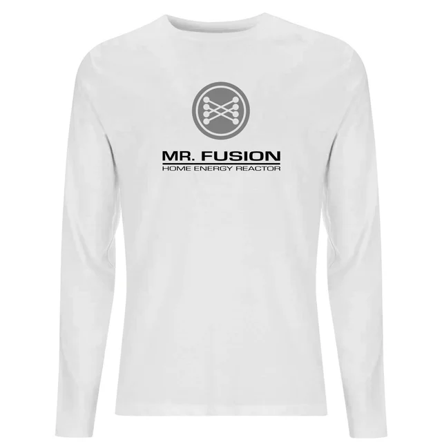 Back To The Future Mr Fusion Men's Long Sleeve T-Shirt - White