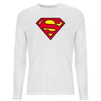 Official Superman Shield Men's Long Sleeve T-Shirt - White