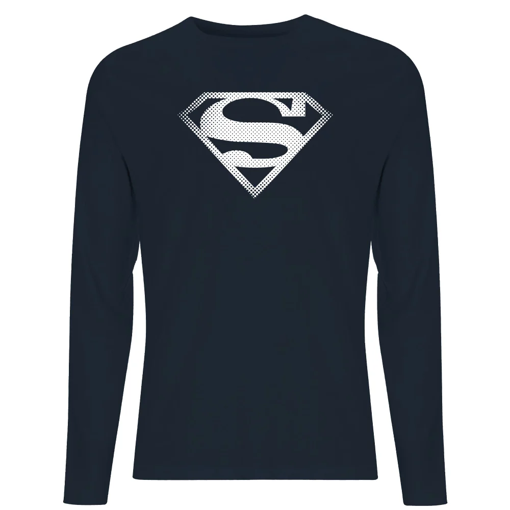 Superman Spot Logo Men's Long Sleeve T-Shirt - Navy - S Image 1