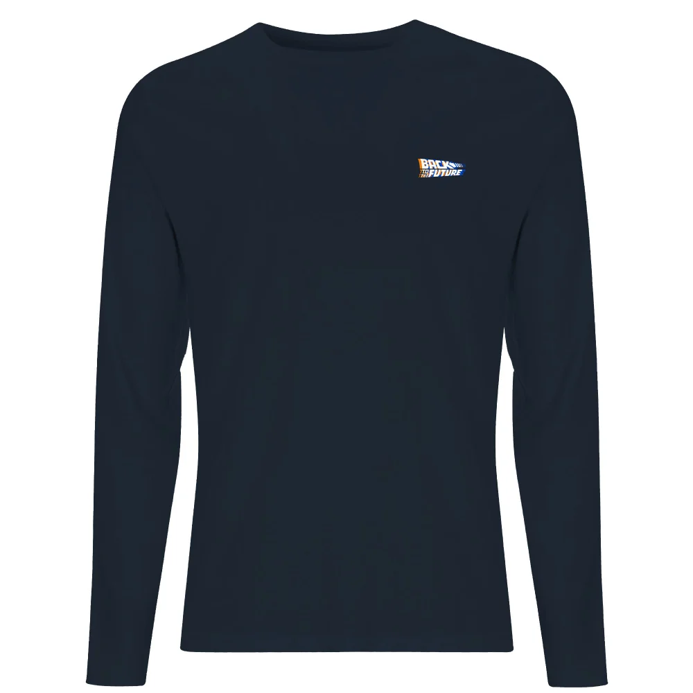 Back To The Future Men's Long Sleeve T-Shirt - Navy - S Image 1