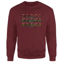 Back To The Future Destination Clock Sweatshirt - Burgundy