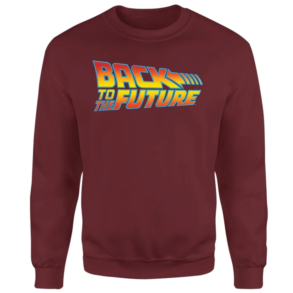 Back To The Future Classic Logo Sweatshirt - Burgundy - XS Image 1