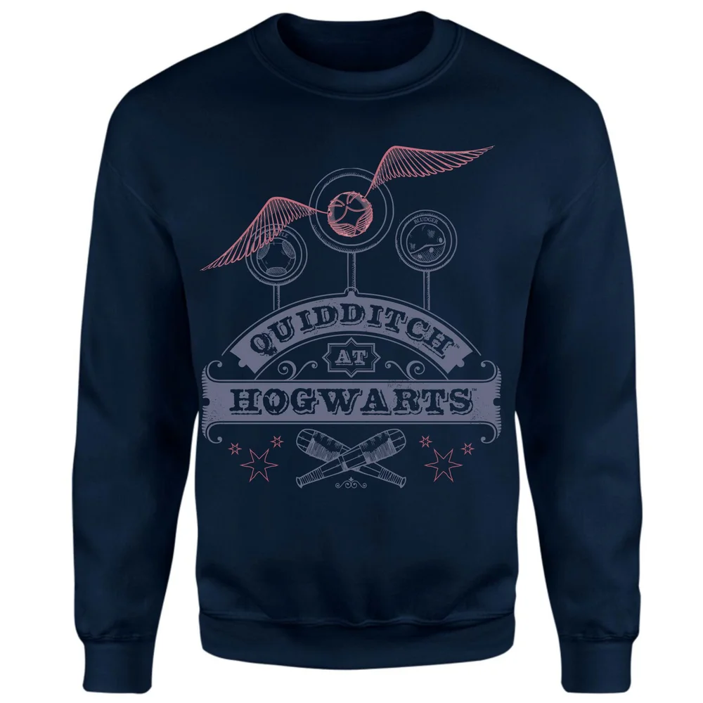 Harry Potter Quidditch At Hogwarts Sweatshirt - Navy - S Image 1