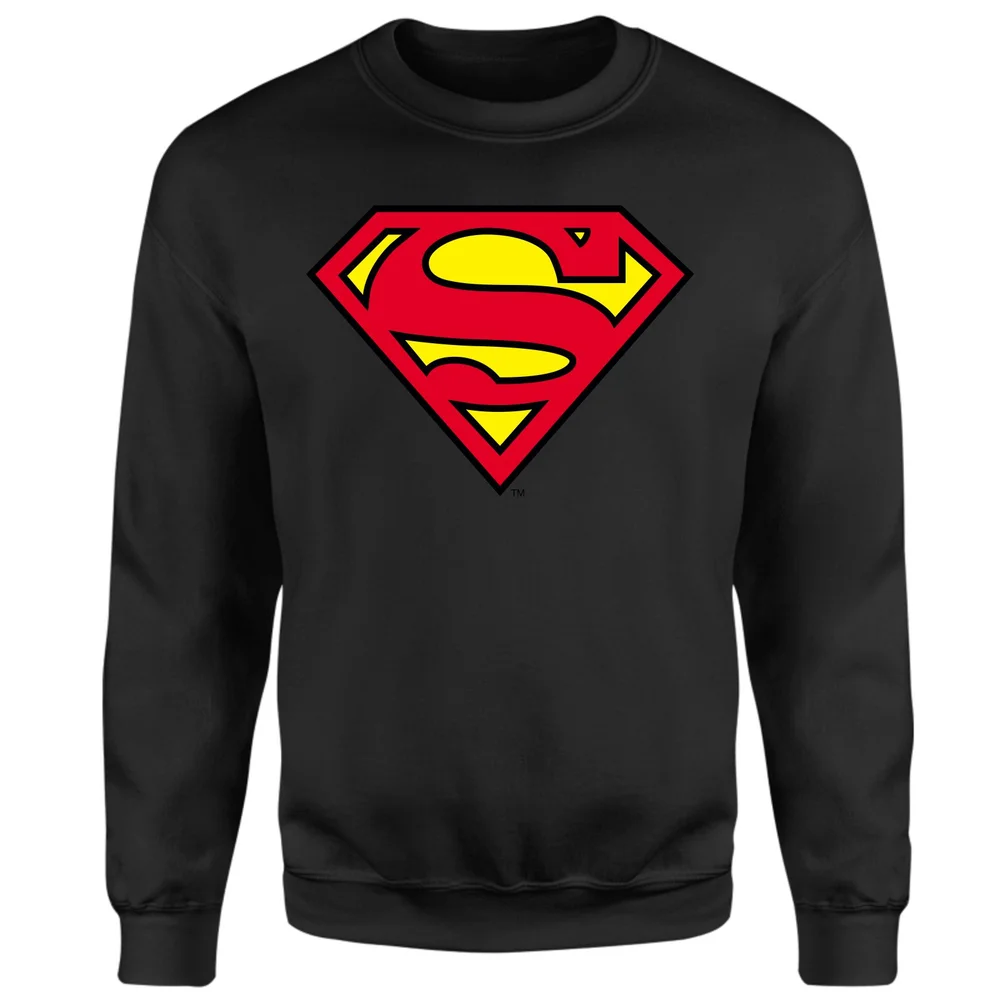 Official Superman Shield Sweatshirt - Black - S Image 1