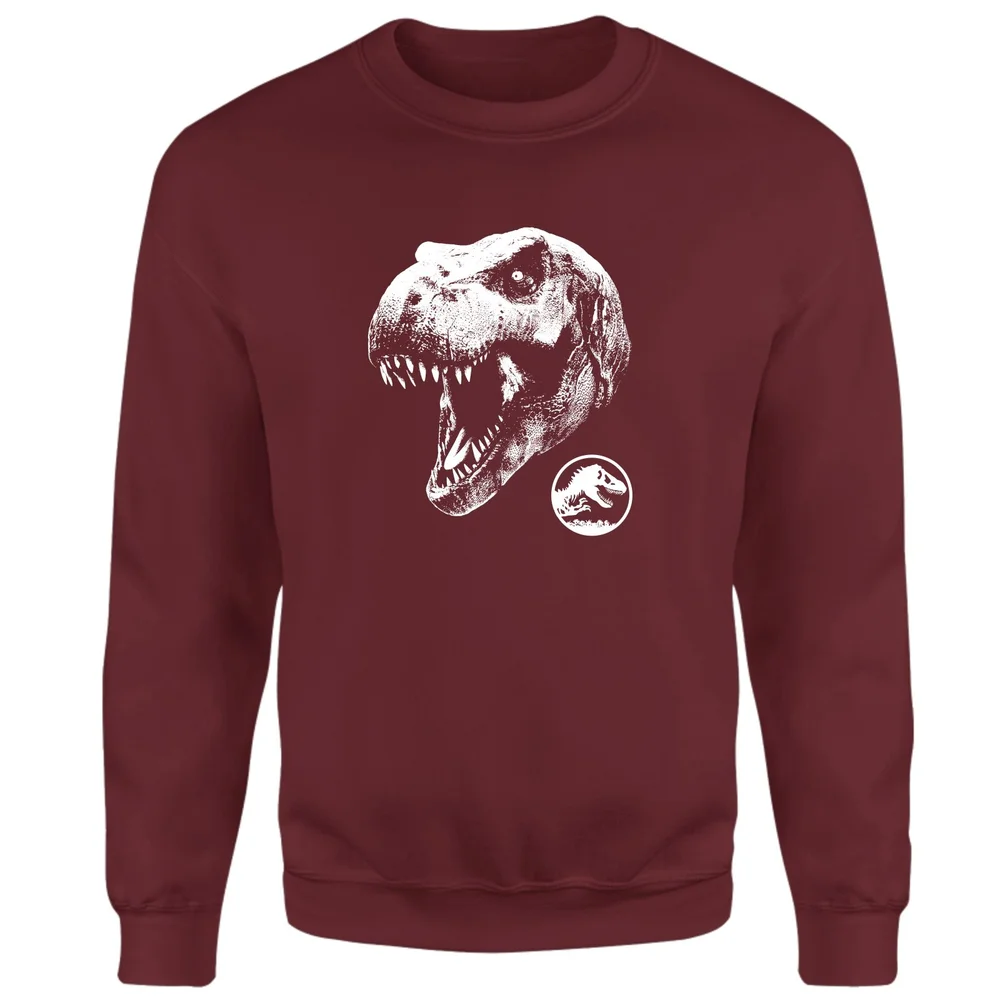 Jurassic Park T Rex Sweatshirt - Burgundy - S Image 1