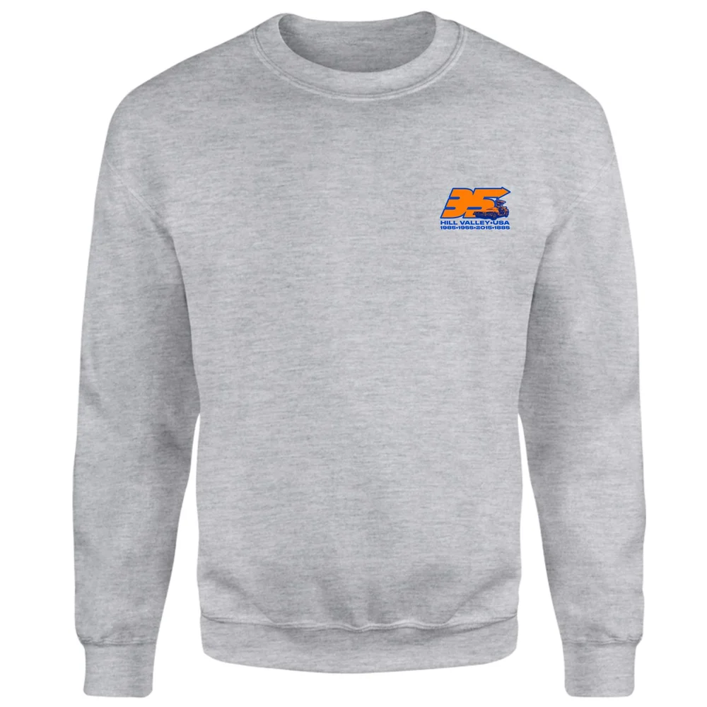 Back To The Future 35 Hill Valley Front Sweatshirt - Grey - XS Image 1