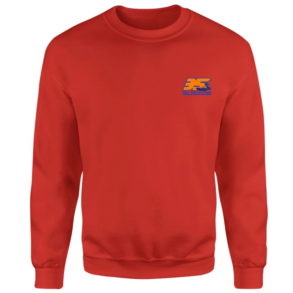 Back To The Future 35 Hill Valley Front Sweatshirt - Red - XS Image 1