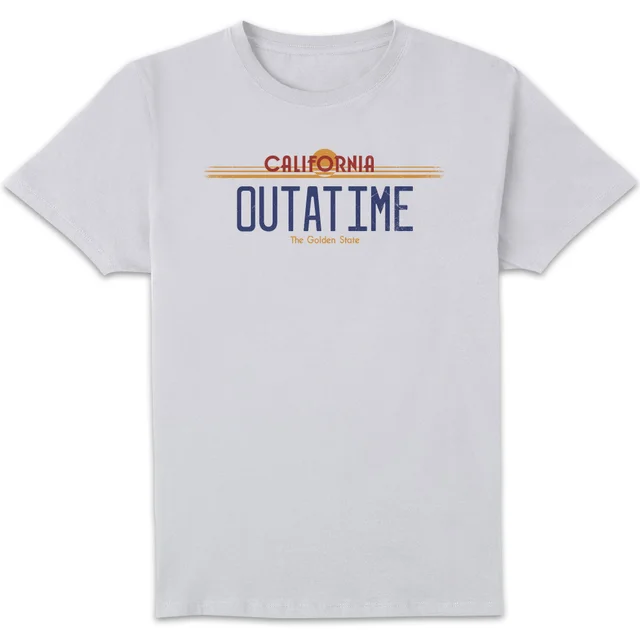 Back To The Future Outatime Plate Men's T-Shirt - White