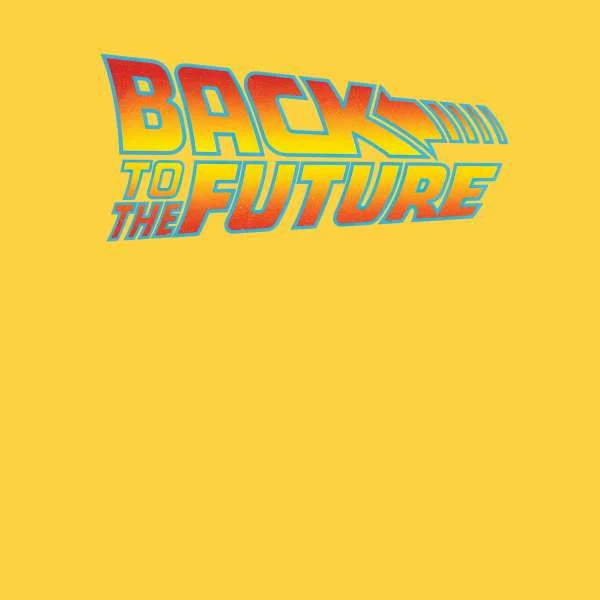 Back To The Future Classic Logo Men's T-Shirt - Yellow