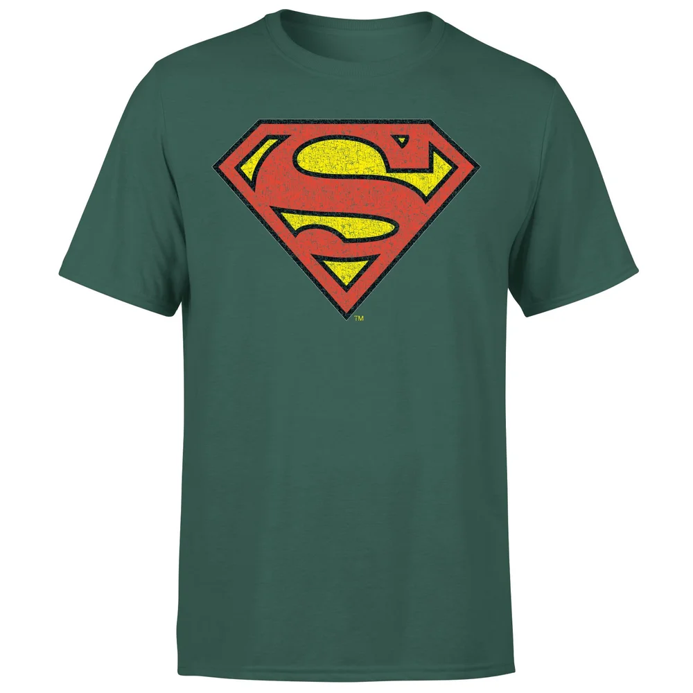 Official Superman Crackle Logo Men's T-Shirt - Green - S Image 1