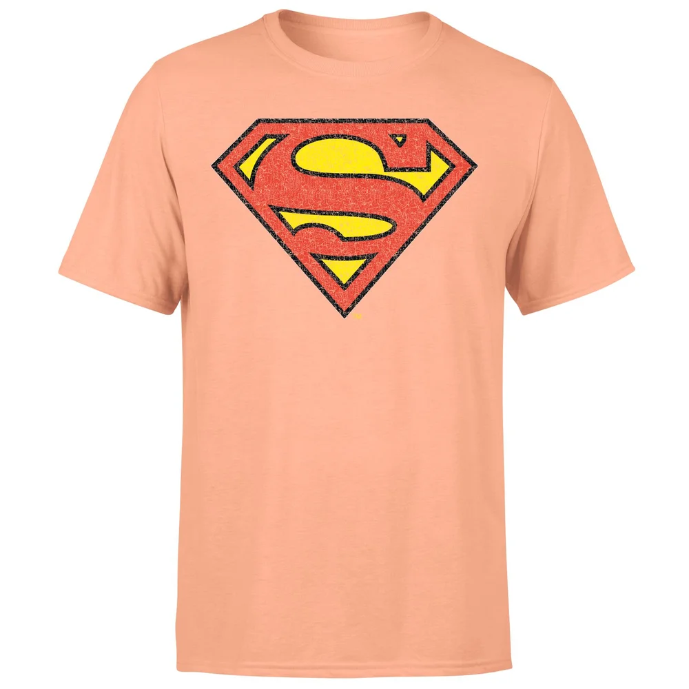 Official Superman Crackle Logo Men's T-Shirt - Coral - S Image 1