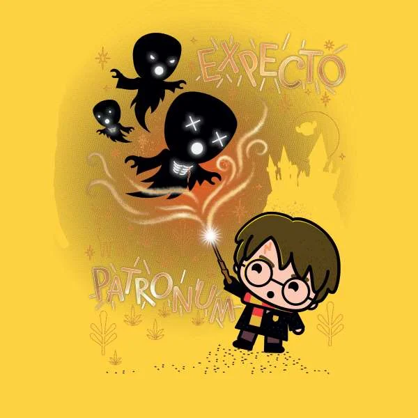 Harry Potter Kids Expecto Patronum Men's T-Shirt - Yellow
