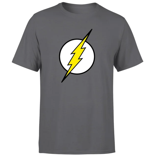 Justice League Flash Logo Men's T-Shirt - Charcoal