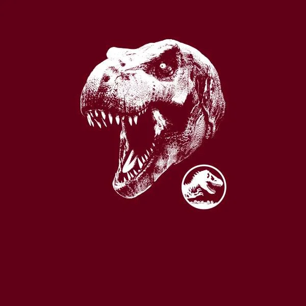 Jurassic Park T Rex Men's T-Shirt - Burgundy