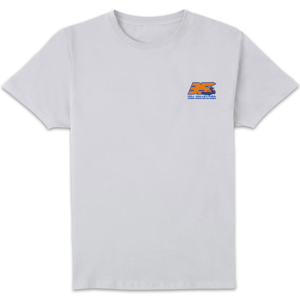 Back To The Future 35 Hill Valley Front Men's T-Shirt - White - S Image 1