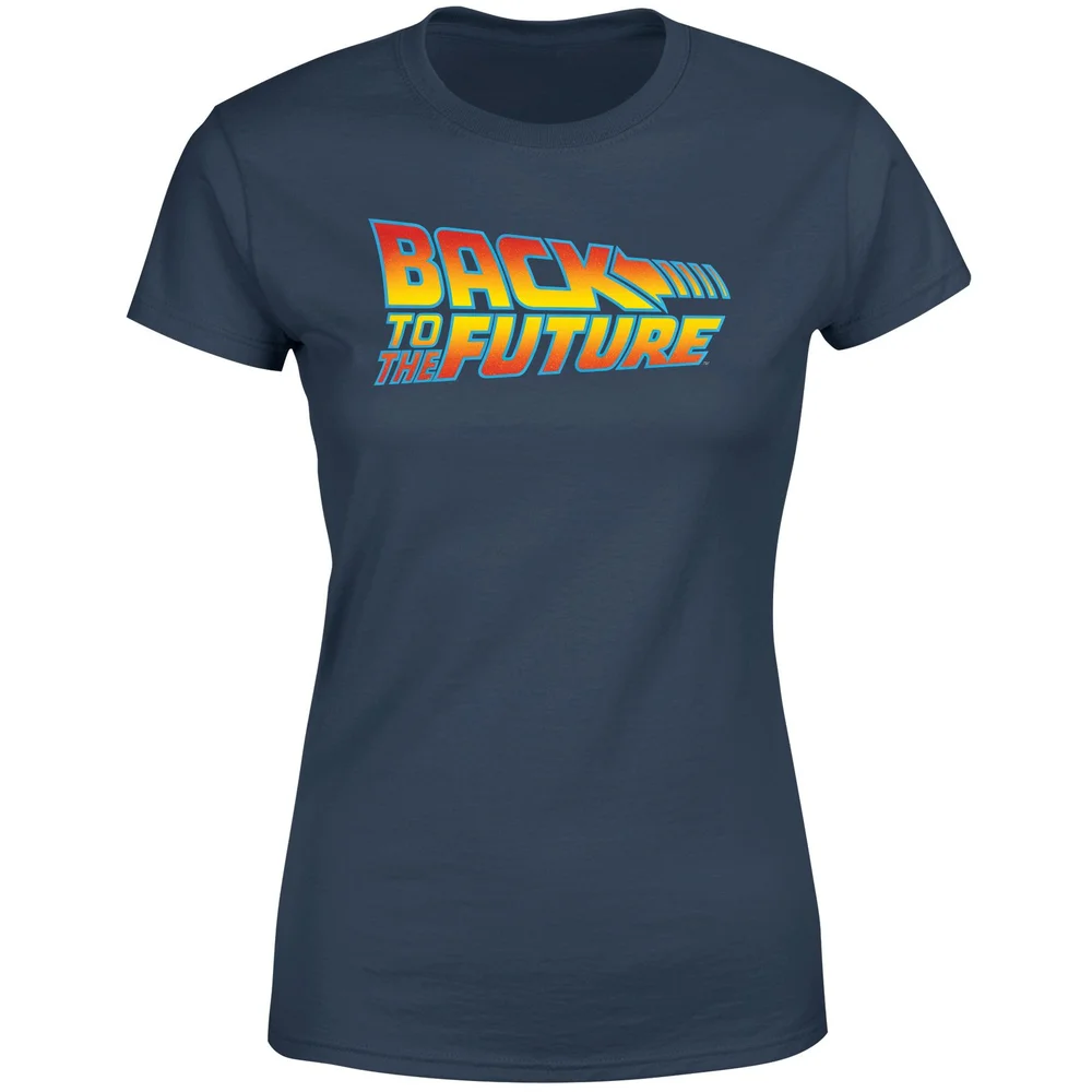 Back To The Future Classic Logo Women's T-Shirt - Navy - XS Image 1