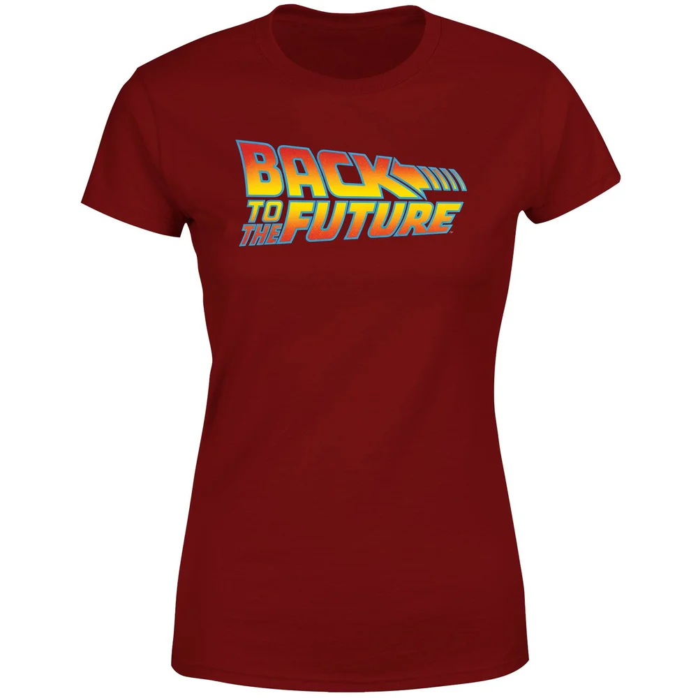 Back To The Future Classic Logo Women's T-Shirt - Burgundy - XS Image 1