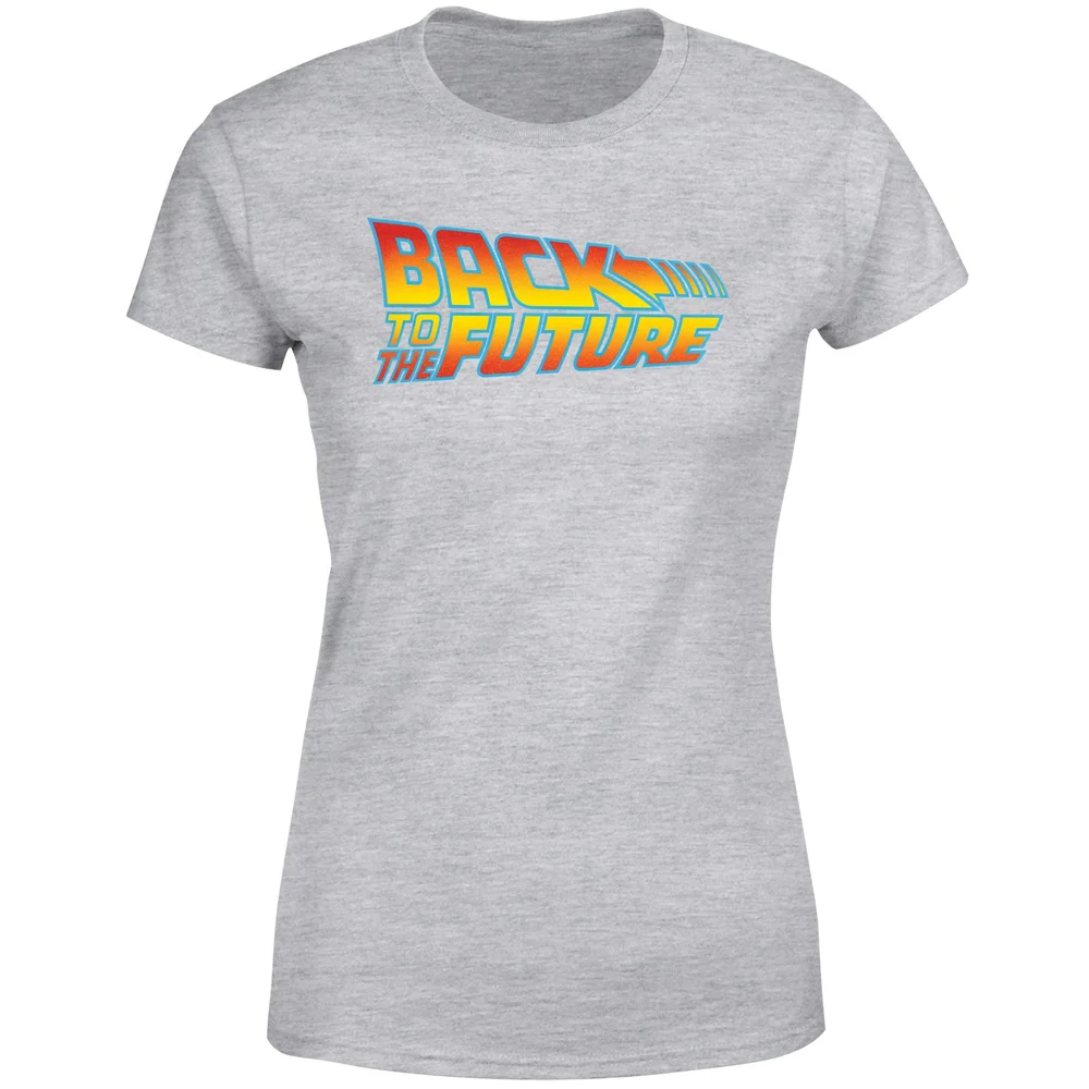 Back To The Future Classic Logo Women's T-Shirt - Grey - XS Image 1