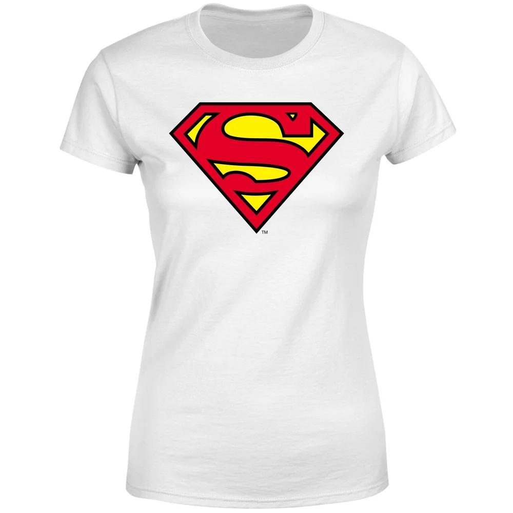 Official Superman Shield Women's T-Shirt - White - XS Image 1