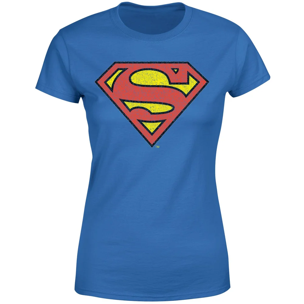 Official Superman Crackle Logo Women's T-Shirt - Blue - XS Image 1