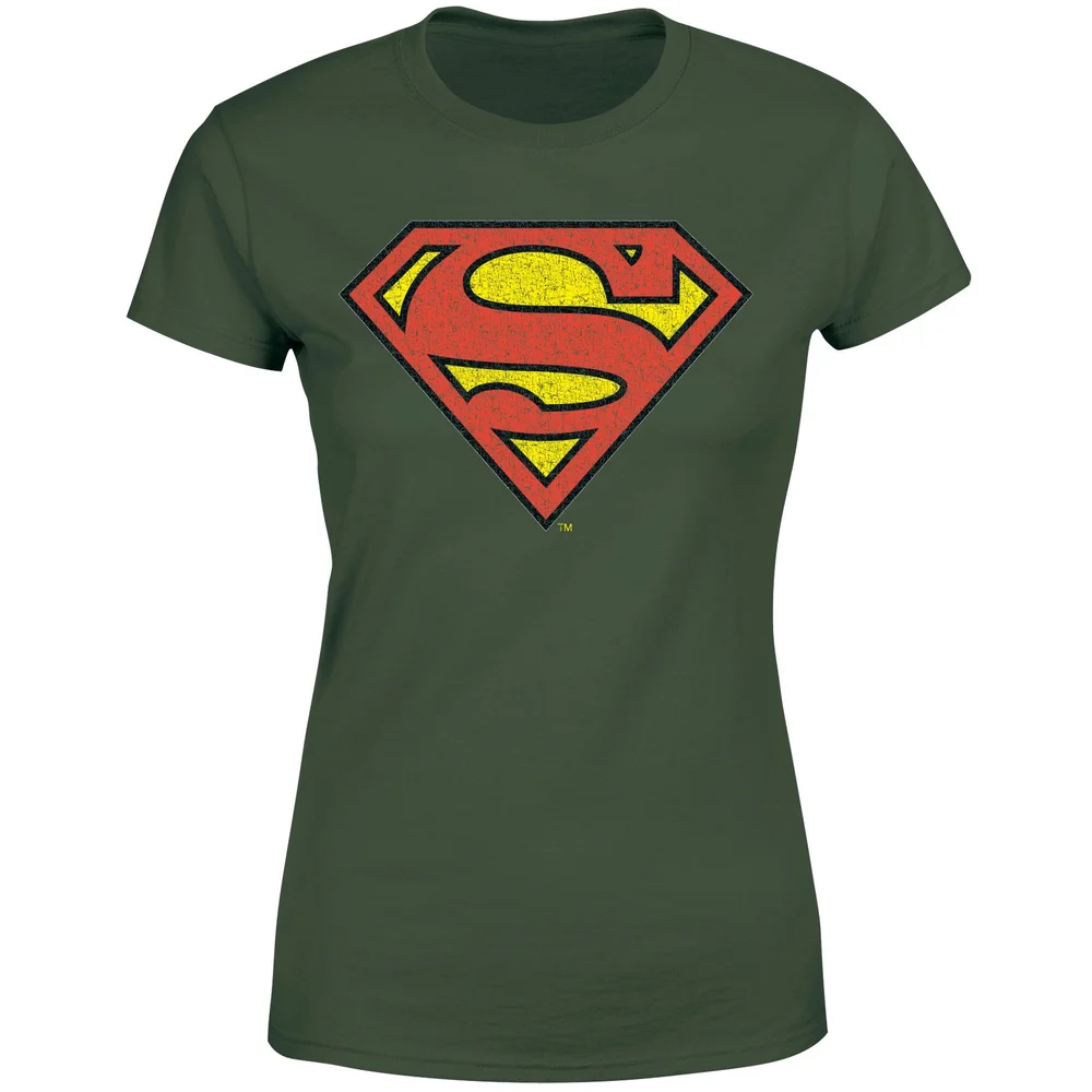 Official Superman Crackle Logo Women's T-Shirt - Green - XS Image 1