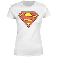 Official Superman Crackle Logo Women's T-Shirt - White - undefined undefined