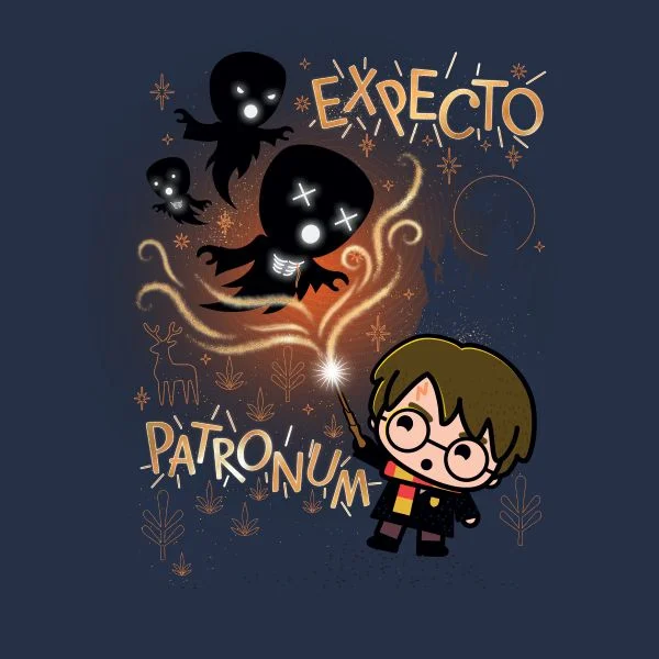 Harry Potter Kids Expecto Patronum Women's T-Shirt - Navy