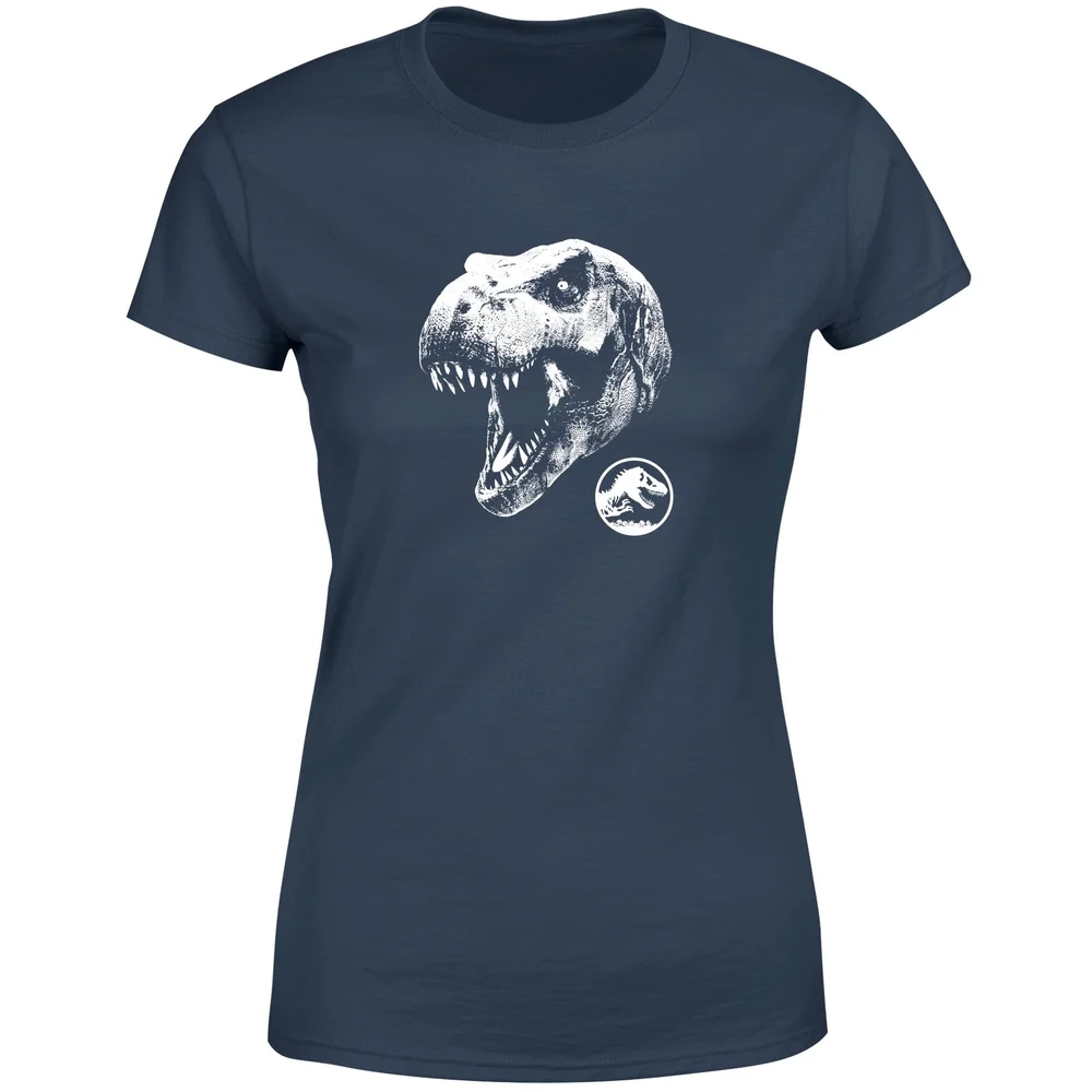 Jurassic Park T Rex Women's T-Shirt - Navy - XS Image 1