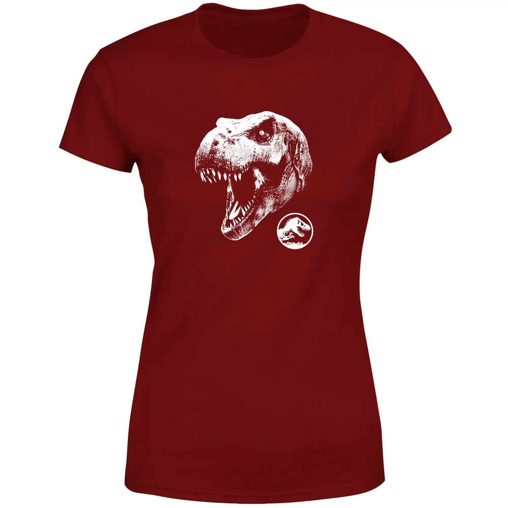 Jurassic Park T Rex Women's T-Shirt - Burgundy - XS Image 1