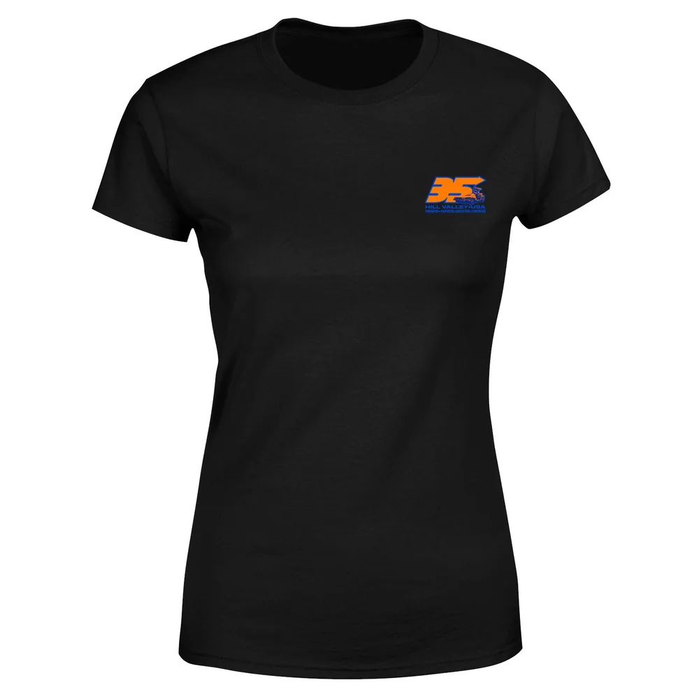 Back To The Future 35 Hill Valley Front Women's T-Shirt - Black - XS Image 1
