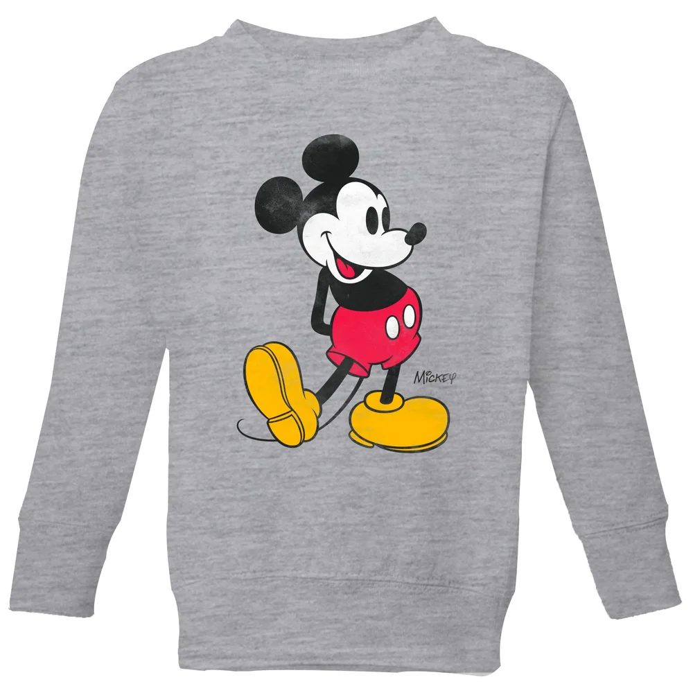 Disney Mickey Mouse Classic Kick Kids' Sweatshirt - Grey - 3-4 Years Image 1