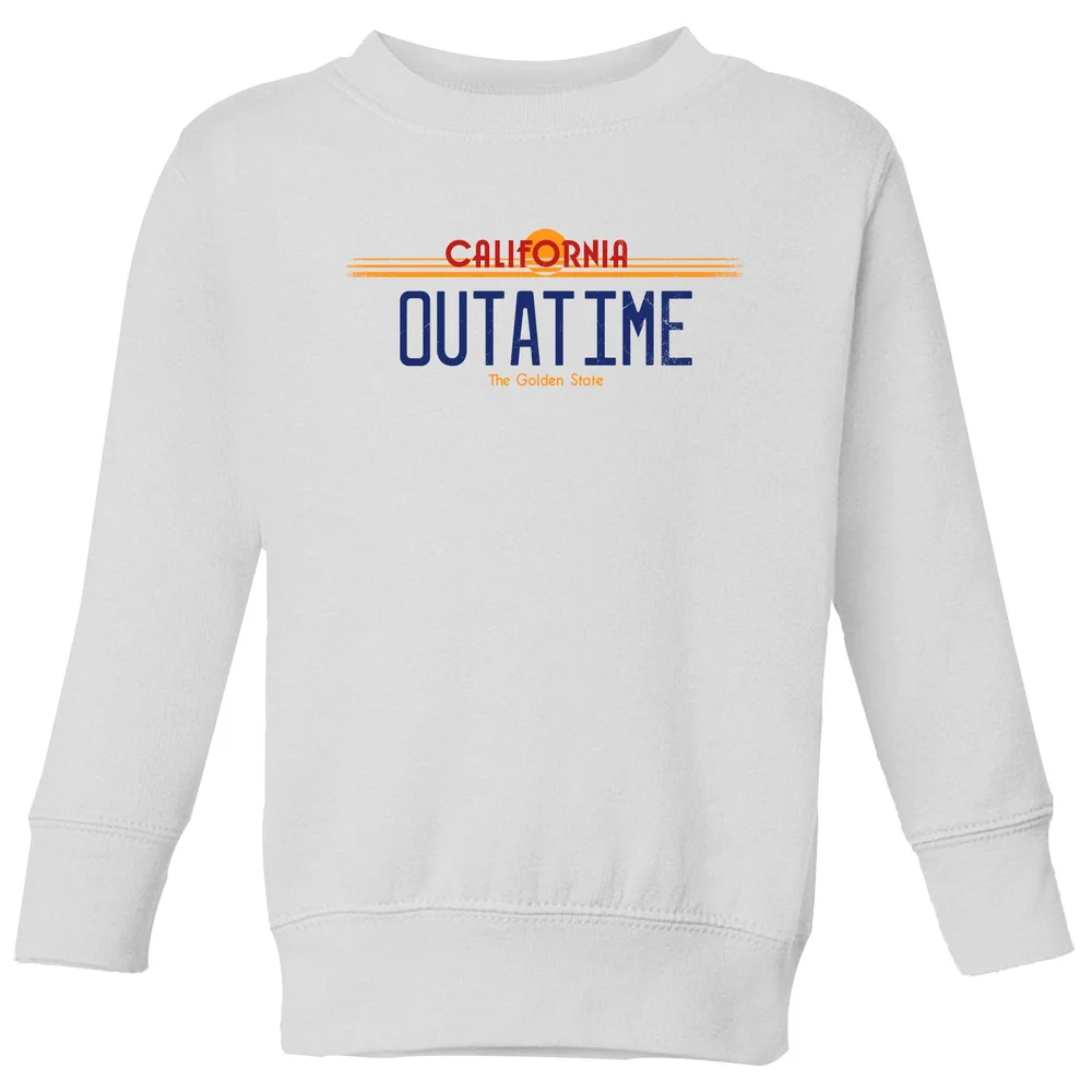 Back To The Future Outatime Plate Kids' Sweatshirt - White - 3-4 Years Image 1
