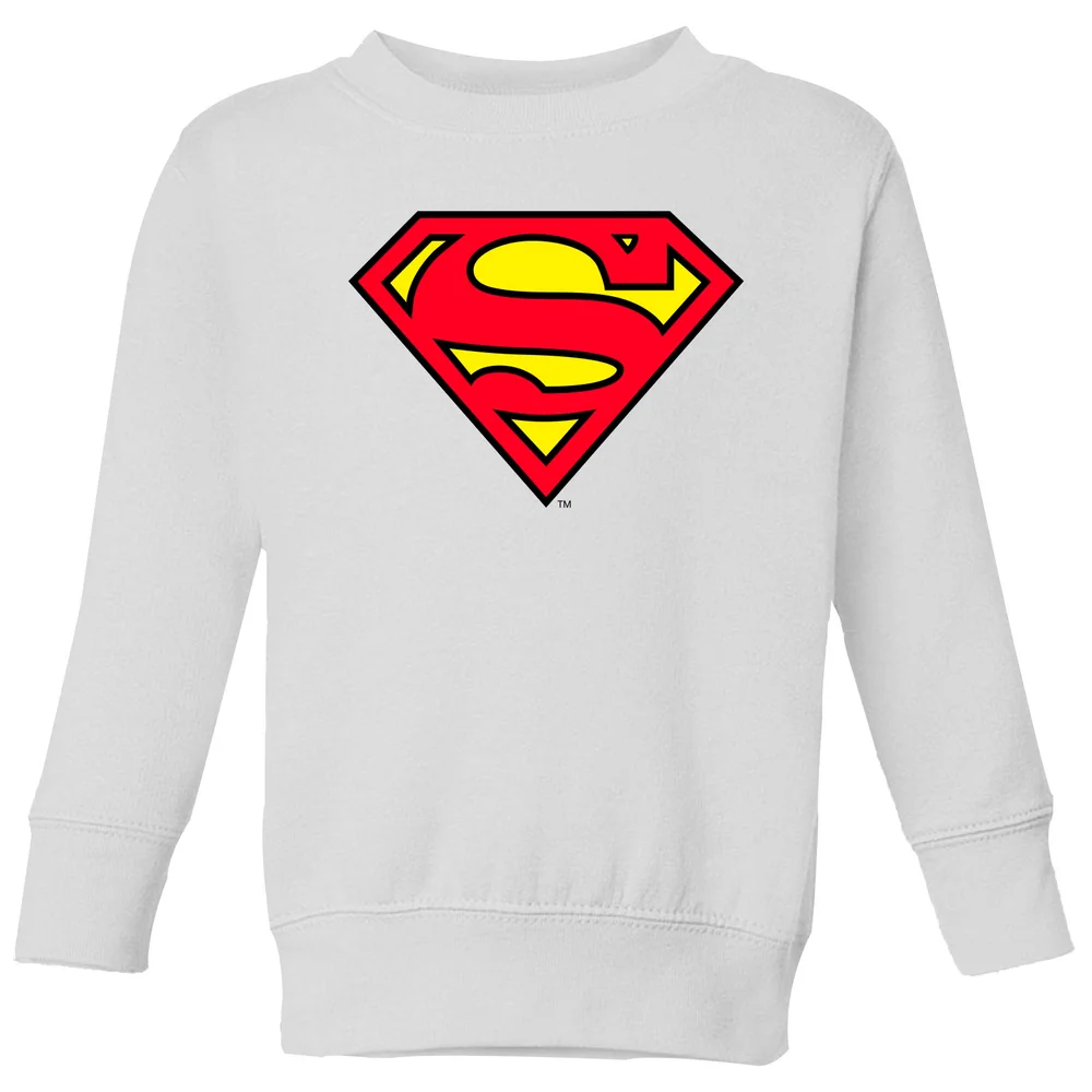 Official Superman Shield Kids' Sweatshirt - White - 7-8 Years Image 1
