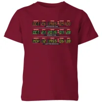 Back To The Future Destination Clock Kids' T-Shirt - Burgundy