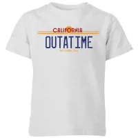 Back To The Future Outatime Plate Kids' T-Shirt - Grey